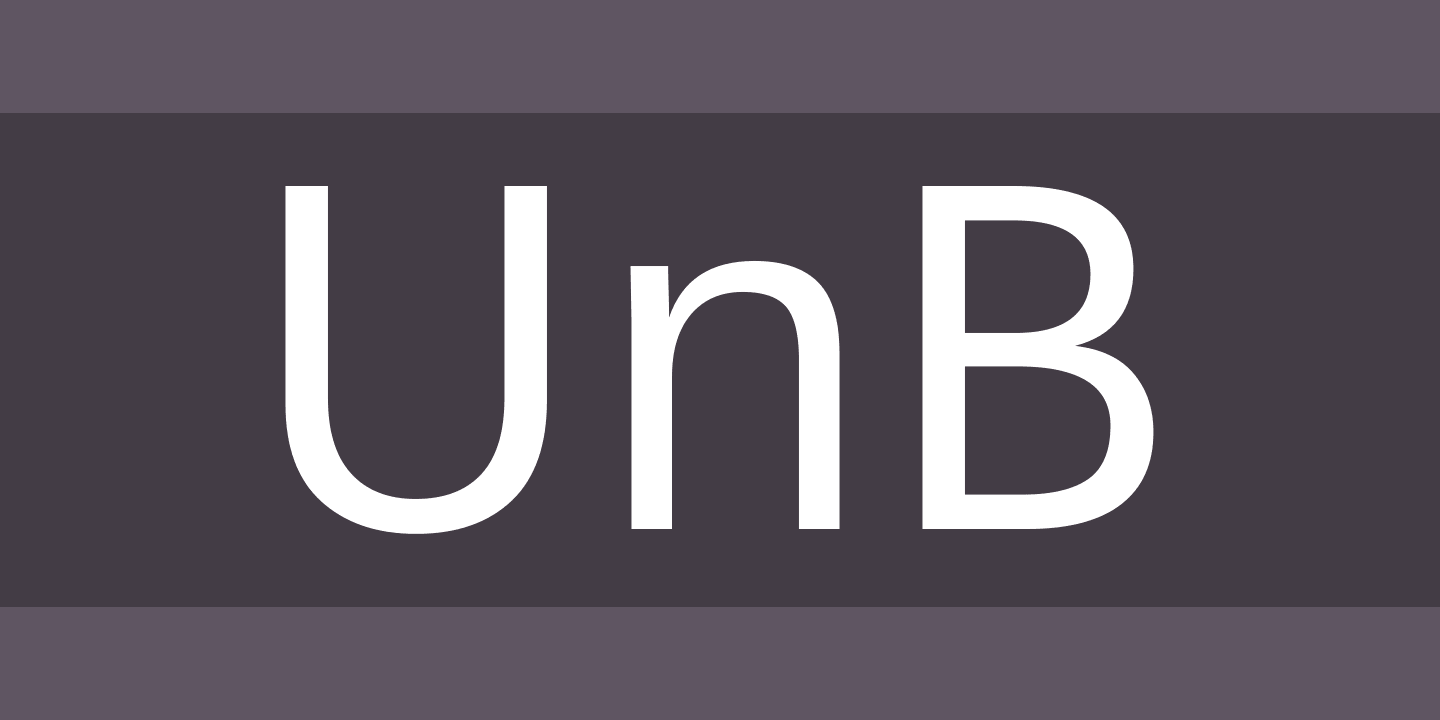 Beispiel einer UnB-Schriftart #1